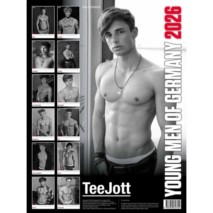 Calendrier 2026 Young men of Germany TeeJott