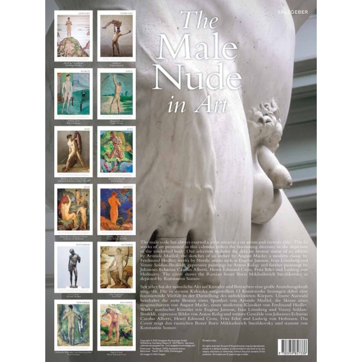 Calendrier 2026 The male nude in art