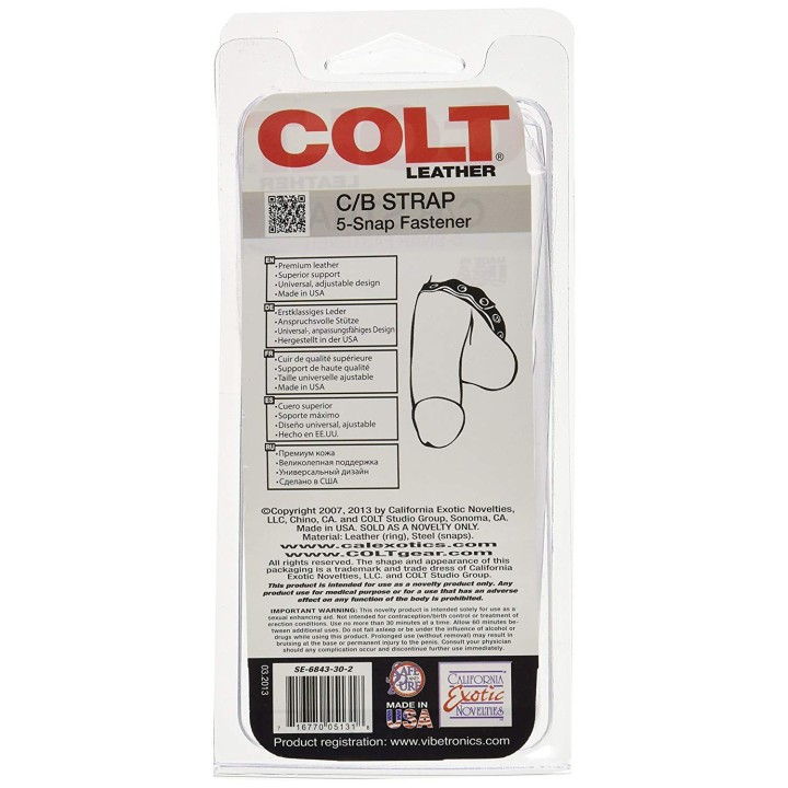 Cockring 5 pressions cuir