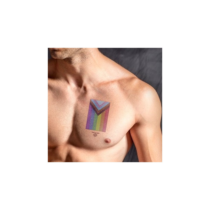 Tatouage éphémère PRIDE FLAG 10 x 10cm