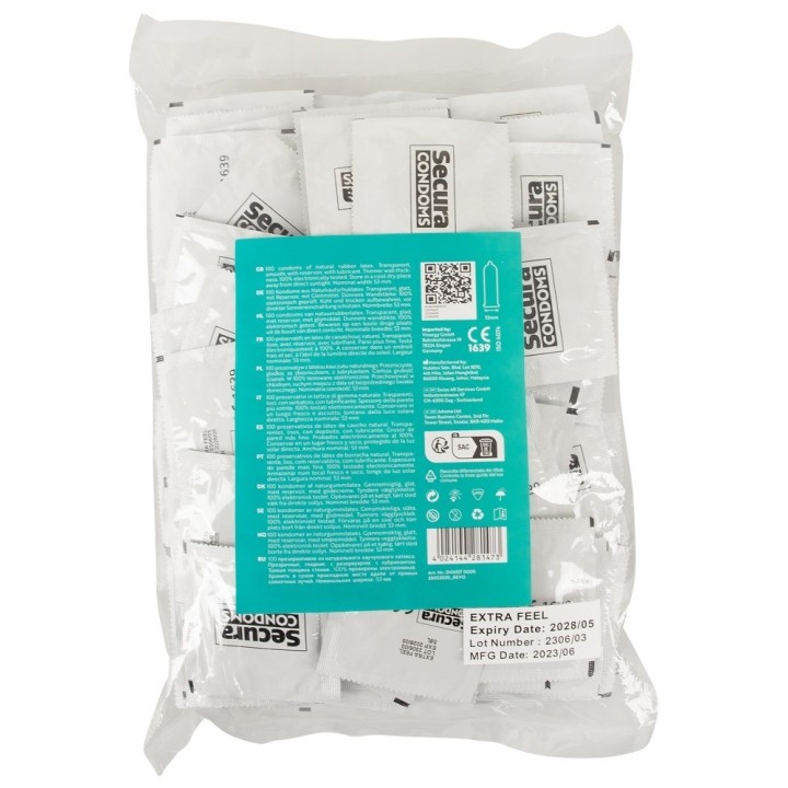 Préservatifs fins Extra Feel 53mm x100