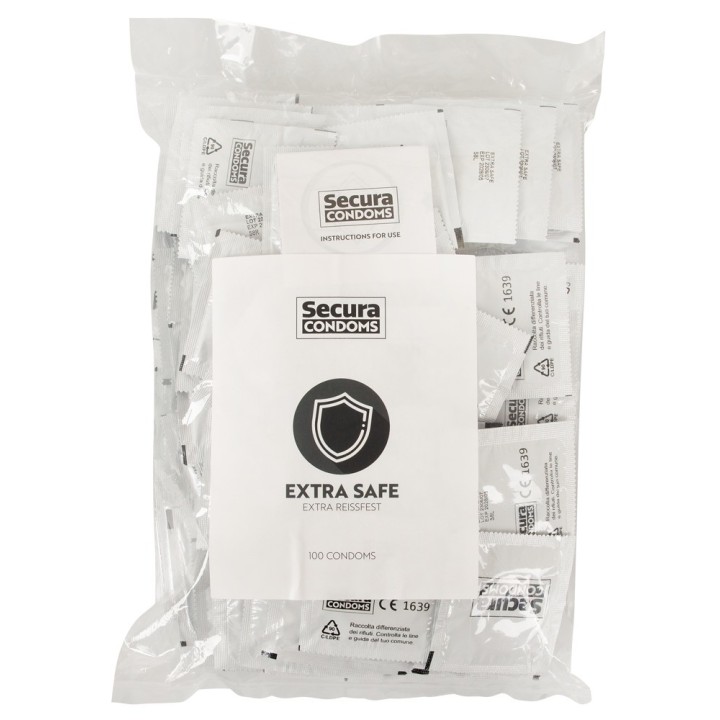 Préservatifs épais en latex Extra Safe x100