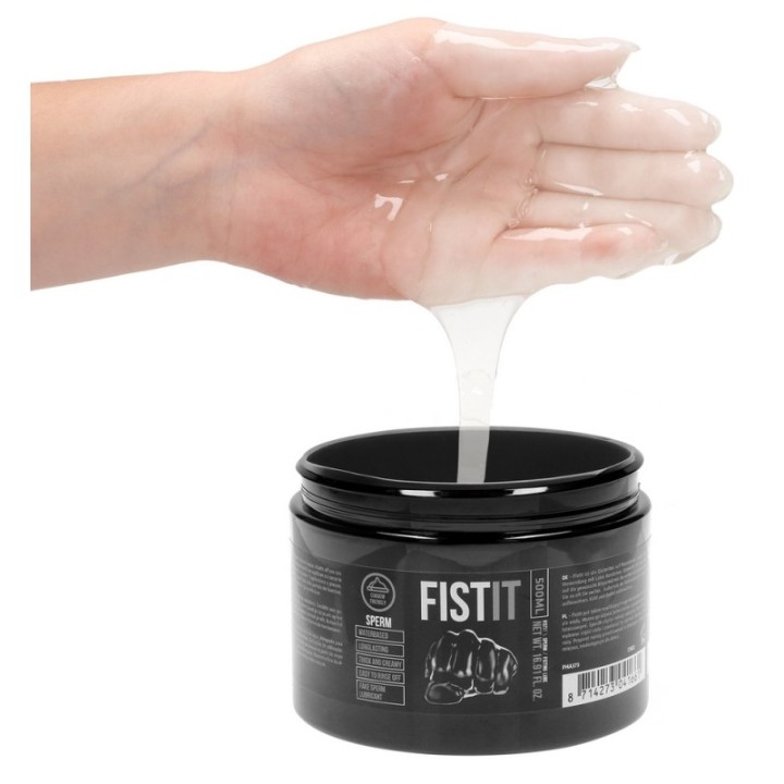 Lubrifiant Aspect Sperme Fist It 500 ml - Pot noir