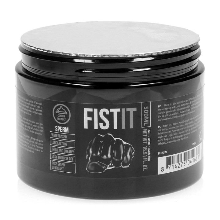 Lubrifiant Aspect Sperme Fist It 500 ml - Pot noir