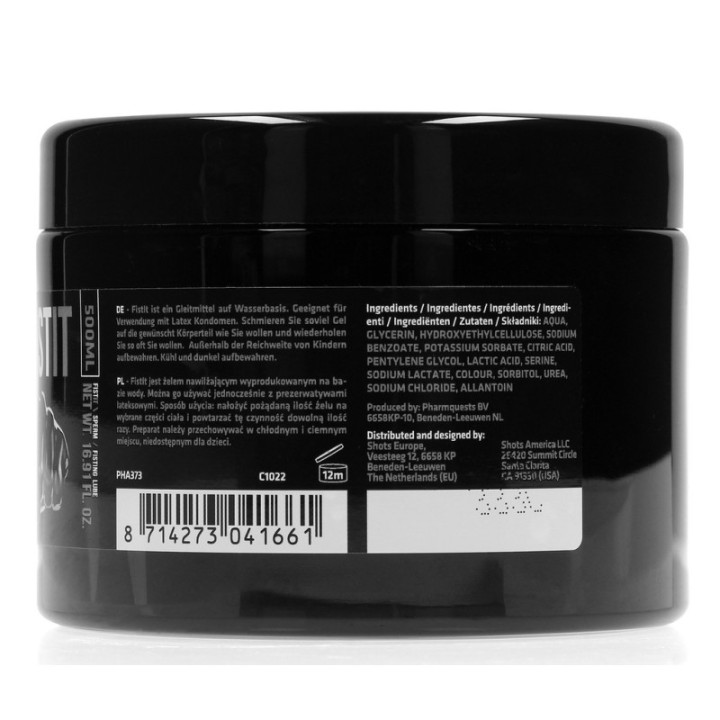 Lubrifiant Aspect Sperme Fist It 500 ml - Pot noir