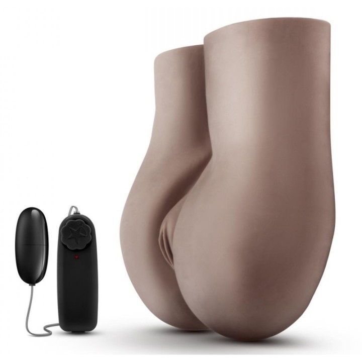 Masturbateur réaliste vibrant Fuck Me Deep Vagin et Anus Marron