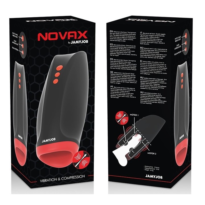 Masturbateur vibrant avec compression Novax