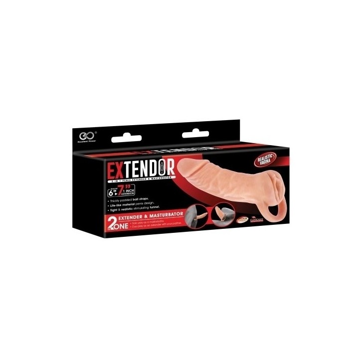 Gaine de pénis + masturbateur Extendor 7 - 16 x 4.5cm