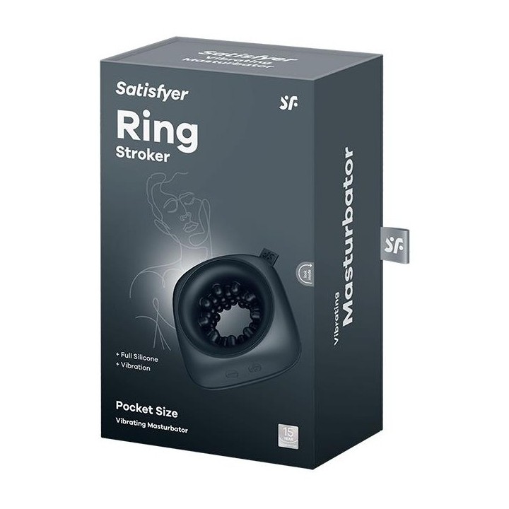 Masturbateur vibrant Ring Stroker Noir