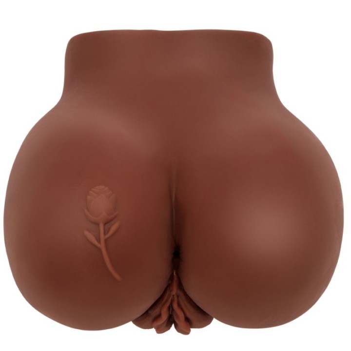 Masturbateur Réaliste Vibrant BIG ASS 2 Entrées Marron