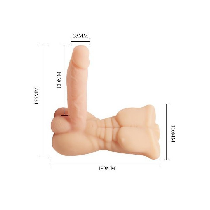 Gode flexible et vibrant Bigger Man 13 x 3.5 cm