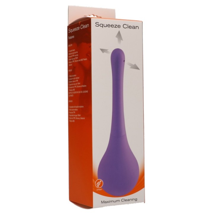 Poire anale Squeeze 14 x 2cm Violet