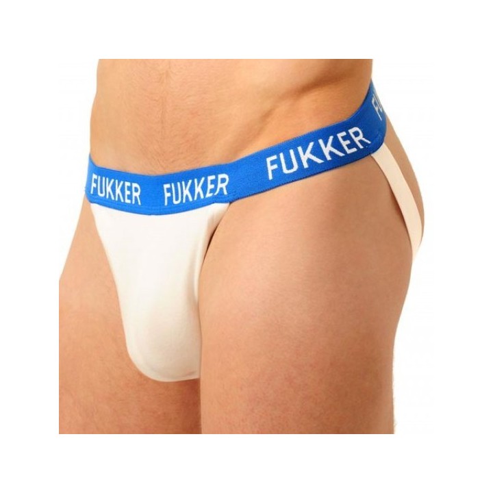 Jockstrap Fukker Blanc et bleu