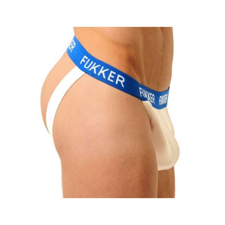 Jockstrap Fukker Blanc et bleu