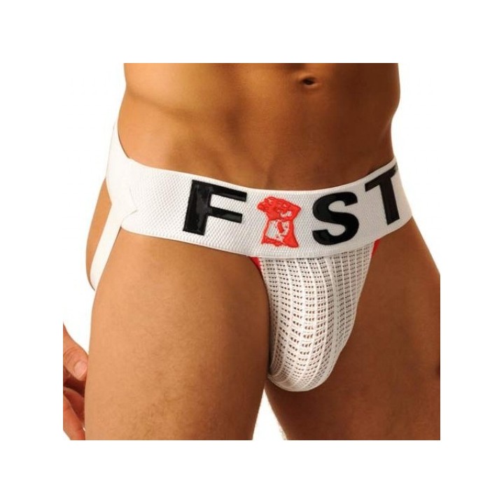 Jockstrap Fist logo Blanc