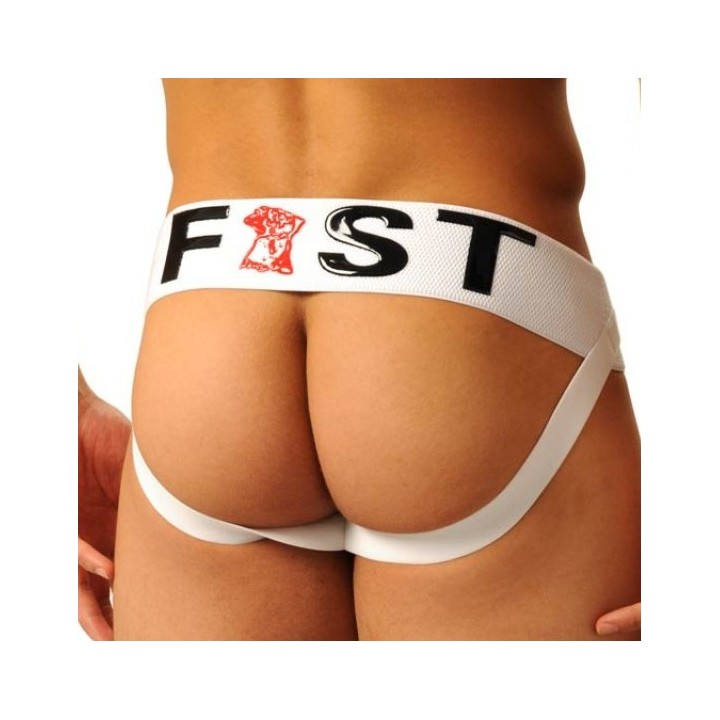 Jockstrap Fist logo Blanc