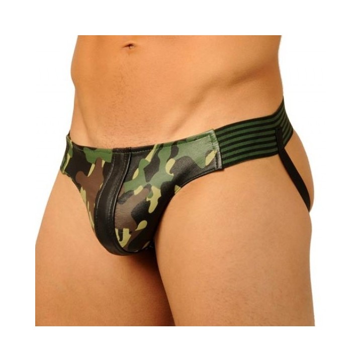 Jockstrap Fist Leather Camo Army