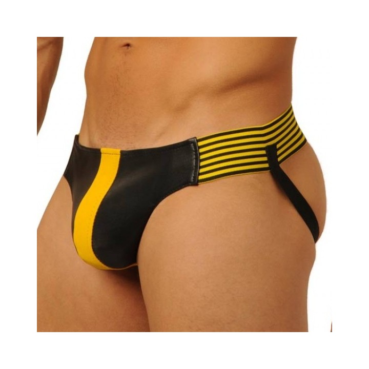 Jockstrap Fist Leather Jaune