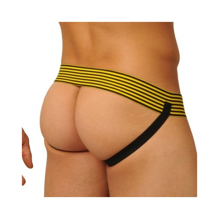 Jockstrap Fist Leather Jaune